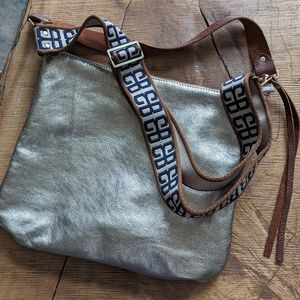 Ginger and brown leather tote plus parker thatch modernist strap